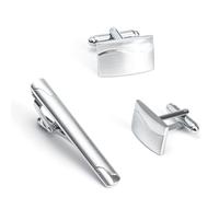 MQPALZKD Metal Copper Brushed Cufflinks Set Men's Tie Clip