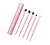 MQPALZKD Mini portable eye 5pcs makeup brushes beginner's full set of eye shadow makeup tools(Argento)