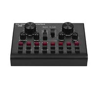 MQPALZKD Multifunctional Audio Mixer Live Streaming Sound Card Voice Device DJ Karaokes Equipment with Adjustable Volume BT Connection