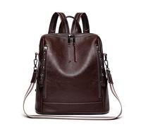 MQPALZKD Multifunctional Backpack Cross-border Casual Ladies Daily Versatile Backpack Leather Large Capacity Travel Bag