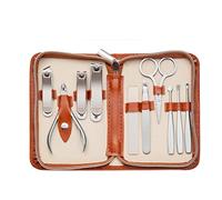 MQPALZKD Nail Cutter Nipper Clipper Stainless Steel Pedicure Scissors Manicure Tool Set Leather Storage Bag Portable