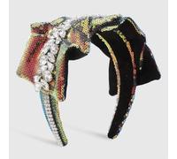 MQPALZKD Personality colorful headband exaggerated heavy industry diamond set wide edge headband female(A)