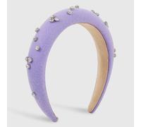 MQPALZKD Personality creative woolen temperament high headband solid color rhine-diamond elegant headband(A)