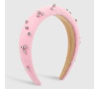 MQPALZKD Personality creative woolen temperament high headband solid color rhine-diamond elegant headband(F)