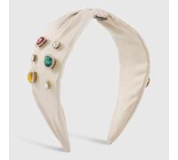 MQPALZKD Personality cross wide edge press release hair band temperament color drill bit hoop female(Argento)