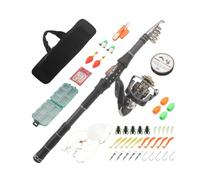 MQPALZKD Portable -short Fishing Gear Set Of Carbon Short Sea Rod Spinning Wheel Combination Fishing Rod(1.8m)