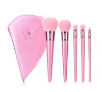 MQPALZKD Powder Brush Makeup Bag Portable Brush Set of 5 Makeup Brushes