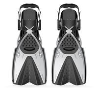 MQPALZKD Professional Snorkeling Foot Adjustable Swimming Flippers Diving Fins Beginner Water Sports Equipment Portable(Grey,S code)