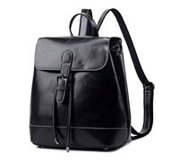 MQPALZKD PU Leather Casual Retro Travel Backpack School Bag British Trend Ladies Large Capacity Backpack