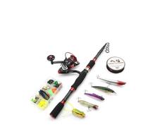 MQPALZKD Red Shrink Road Sub Rod Set Straight Handle Road Sub Spinning Wheel Road Sub Bait Combination Fishing Gear(1.8m)
