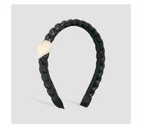 MQPALZKD Retro temperament design feeling braid hair hoop cold wind love hoop(Argento)
