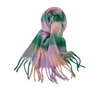 MQPALZKD Scarf Women's Winter Colorful Checkered Warm Long Neck