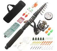 MQPALZKD Short And Hard Rock Fishing Rod Short Joint Small Sea Rod Fishing Gear Set(1.8m)