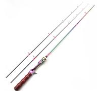 MQPALZKD Soft Solid Rod Road Sub Rod Electroplating Seven Color Fishing Rod(Argento,1.8m)
