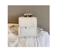 MQPALZKD Solid Color Backpack Leather Large Capacity Backpacks Women's Casual Simple School Bag Girls Shoulder Bags