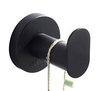 MQPALZKD Solid Towel Hook, Single Robe, Black Clothes, Stainless Steel Contruction Concealed Wall Mounted Kitchen Toilet