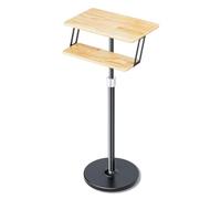 MQPALZKD Solid Wood Floor Standing Desk Adjustable Computer Office Stand Bracket