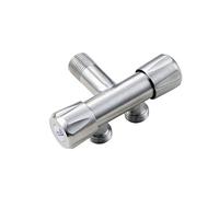 MQPALZKD Stainless Steel Wall-in Faucet 1 in 2 Out Multifunctional Water Tap Brushed Bathroom and Kitchen Bibcocks