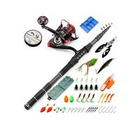 MQPALZKD Straight Handle Shrinkage Road Sub Rod Set Road Spinning Wheel Sub Bait Combination Fishing Gear(2.4m)
