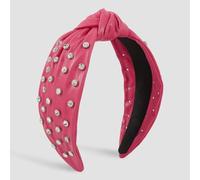 MQPALZKD Superior sense PU cross knot headband temperament cool air insert drill headband hair accessories(A)