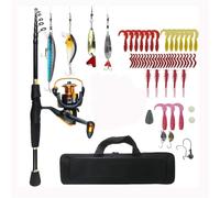 MQPALZKD Telescopic Road Subrod Set Spinning Wheel Fishing Rod Set Fishing Gear Set Travel Portable(1.8m)