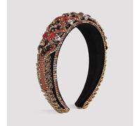 MQPALZKD Thick sponge headband show the same headband cross-border heavy industry hair accessories(Argento)