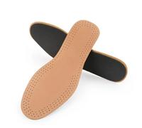 MQPALZKD Thin Breathable Deodorant Leather Insoles Instantly Absorb Sweat Replacement Inner Soles Shoes Insole Pads(43-44)