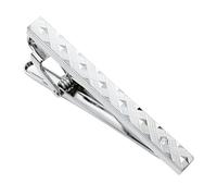 MQPALZKD Tie Bar with Rhodium Pattern Engraving Design Casual Clips for Men,Men's Party Accessories