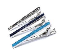 MQPALZKD Tie Clip Copper Crystal Men's Business Pin Korean Security Collar Personalized Shirt