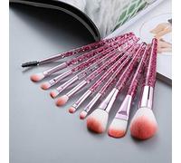 MQPALZKD Transparent Makeup Brushes Tool Set Transparent Cosmetic Eye Shadow Foundation Blush Blending Beauty Make Up Brush(Argento)