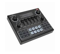 MQPALZKD V9 Sound Card Stereo Audio Mixer for Computer Game Mobile Phone Live Broadcast D