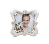 MQPALZKD White Metal Frame Set Wedding Dress Commemorative Home Decoration Ornaments