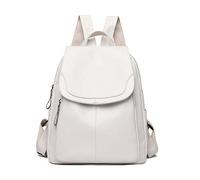 MQPALZKD White Women Backpack Female Leather Backpacks Ladies School Bags for Girls Large Capacity Travel Back Pack Rucksacks