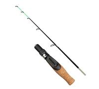 MQPALZKD Winter Fishing Rod Soft 50Cm Ice Fishing Rod With Flat Fiber Glass Tip With Cork Handle 2-Section