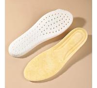MQPALZKD Winter Warm Plush Insoles for Feet Sport Shock Absorption Arch Support Orthopedic Template Shoe Inserts(45-46(280MM))