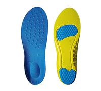MQPALZKD Women Men Gel Sport Insoles Shock Absorbing PU Running Basketball Cushioning Insert Pad Inner Shoe Sole for Plantar Fasciitis(Black-Blue Exorcist1,S (EU 34-37))
