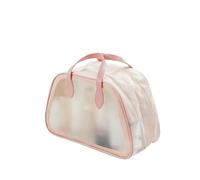MQPALZKD Women's Travel Cosmetics wash Bag Transparent Waterproof Portable Large Capacity Dry and Wet Makeup Handbag