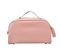 MQPALZKD Zipper with partition Makeup Bag, Portable PU Leather toiletries Storage Bag