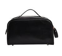 MQPALZKD Zipper with partition Makeup Bag, Portable PU Leather toiletries Storage Bag