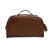 MQPALZKD Zipper with partition Makeup Bag, Portable PU Leather toiletries Storage Bag