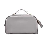 MQPALZKD Zipper with partition Makeup Bag, Portable PU Leather toiletries Storage Bag