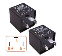 MQparts 2 Packs CF-13 CF13 JL-02 EP34 3-Pin LED Electronic Flasher Relay Fixes Car Turn Signal and Hazard Warn Hyper Blink Flash or No Flashing - Premium CF13 JL-02 EP34 Part by