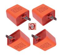 MQparts 4 Pack 2-Pin 12V Speed Adjustable LED Electronic Flasher Relay Fixes Motorcycle Turn Signal and Hazard Warn Hyper Flash