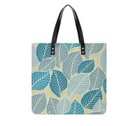 MQPYWLH Blue Leaf Women's Tote Bag Top Handle Handbag Shoulder Bag Shopper Bag 39x39cm