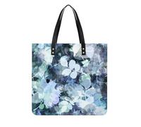 MQPYWLH Blue Leaf Women's Tote Bag Top Handle Handbag Shoulder Bag Shopper Bag 39x39cm