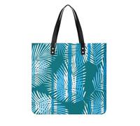 MQPYWLH Blue Leaf Women's Tote Bag Top Handle Handbag Shoulder Bag Shopper Bag 39x39cm