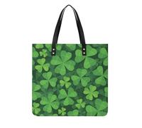 MQPYWLH Clover Leaf Women's Tote Bag Top Handle Handbag Shoulder Bag Shopper Bag 39x39cm