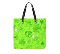 MQPYWLH Clover Leaf Women's Tote Bag Top Handle Handbag Shoulder Bag Shopper Bag 39x39cm