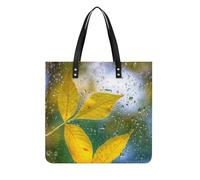 MQPYWLH Drops And Leaf Women's Tote Bag Top Handle Handbag Shoulder Bag Shopper Bag 39x39cm