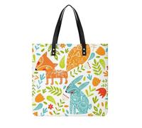 MQPYWLH Fox Leaf Women's Tote Bag Top Handle Handbag Shoulder Bag Shopper Bag 39x39cm
